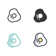 fried egg icon vector illustration for website and graphic design