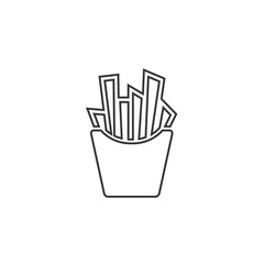 fries icon vector illustration for website and graphic design
