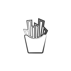 fries icon vector illustration for website and graphic design