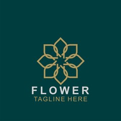 Luxury floral logo design. Ornament flower abstract vector