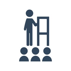 Business presentation icon. Report, sales analysis sign.