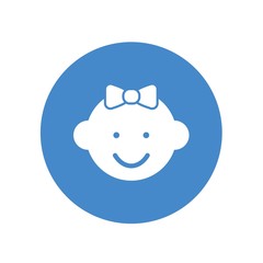 baby girl icon vector illustration for website and graphic design
