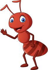 Cute ant cartoon. Vector illustration