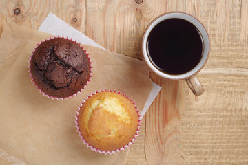 Muffins and coffee