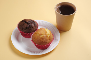 Muffins and coffee to go