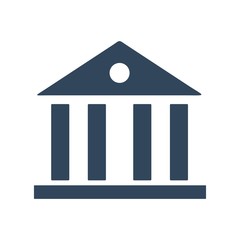 Bank icon. Financial institution sign. Flat icon design for finance concept.