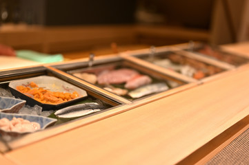 小樽寿司屋のカウンター