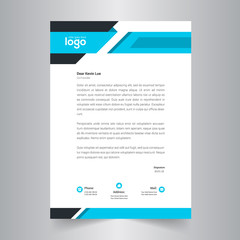Corporate style Abstract letter head templates for your project design.