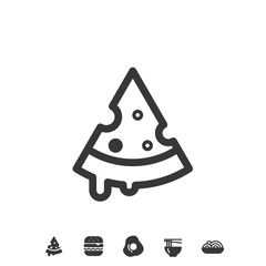 pizza icon vector illustration for website and graphic design