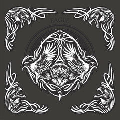 Stylized vector illustration of an eagle