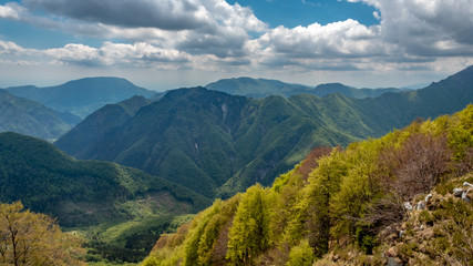 Panorama from the top of the mountain, Friuli-Venezia Giulia, Italy