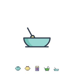 porridge icon vector illustration for website and graphic design