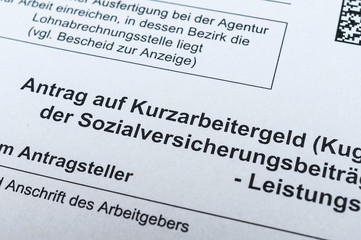 Antrag Arbeitsamt auf Kurzarbeit (KUG) einreichen
