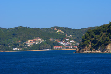 Fototapeta premium Skiathos Island, Greece. summer 2020, beaches and seascape