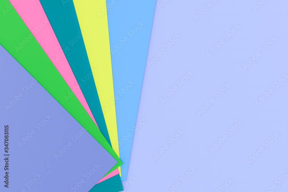 Aufkleber Multicolored paper texture background. Minimal geometric top view simple copy space for backdrop design