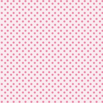 Abstract seamless circle pattern vector on pink background