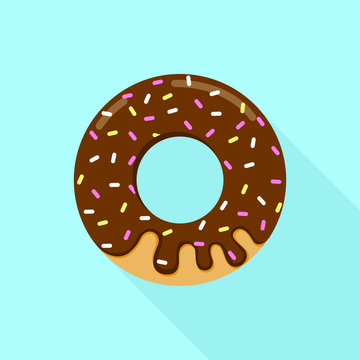 Chocolate donuts modern flat design