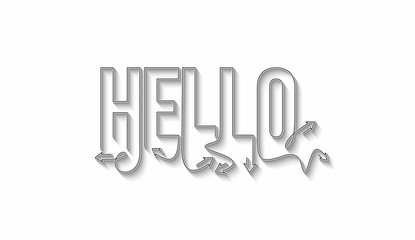 Fototapeta premium Hello typography vector design for greeting cards and poster, design template for birthday celebration