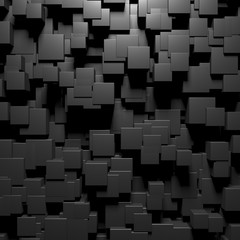 Abstract Dark Cubes Futuristic Design Background