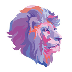 Abstract lion head animal logo © waletmulzz