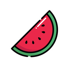 Watermelon icon, logo vector, flat design