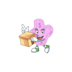 Tetracoccus cartoon design style having gift box