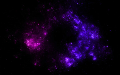 Star field background . Starry outer space pink purple background.