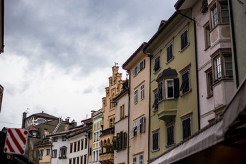 Fototapeta na wymiar Traditional Buildings of Bolzano, Italy