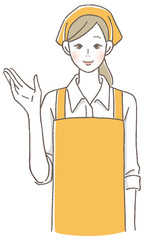 女性店員　案内