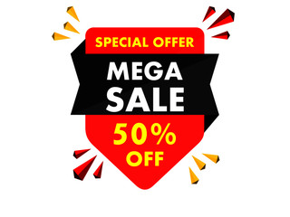 mega sale banner template design