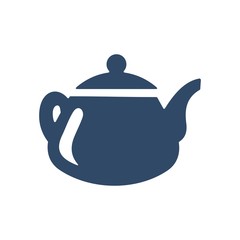 Teapot icon in flat style. Tea kettle symbol. Kitchen utensil.