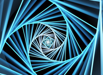 Abstract color dynamic background with lighting effect. Fractal spiral. Fractal art