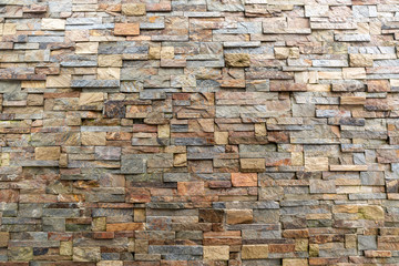 Close-up brick wall, texture and wallpaper for decoration indoor and outdoor