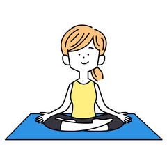 ヨガをする女性