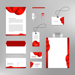 Corporate identity design template, business stationery mockup for company branding