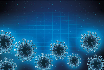 covid19 pandemic particles pattern background
