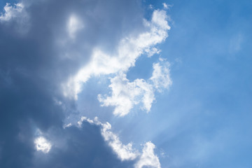 Naklejka na ściany i meble landscape of clouds on the blue sky in daytime 