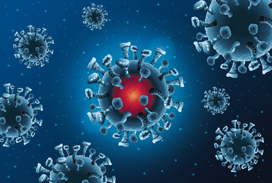 Covid19 Pandemic Particles Pattern Background