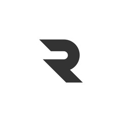 R letter logo design vector illustration
