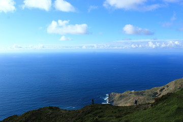 Paisaje de mar, cielo y nubes