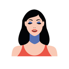 beautiful woman fashion style character