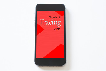 Smartphone mit Corona Tracing App