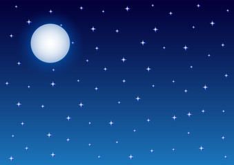 Obraz na płótnie Canvas Full Moon and Starry Night Sky Background