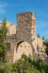 Fototapeta na wymiar Ruins Fiscardo Kefalonia Greece
