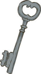 Brass Retro Style Key