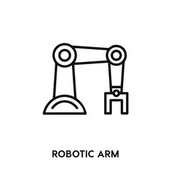 robotic arm icon vector. robotic arm sign symbol