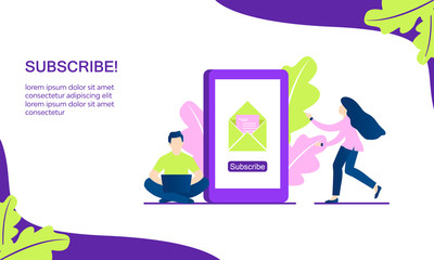 Subscription  email subscribe vector illustration