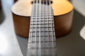 Fototapeta premium Acoustic guitar on a white background