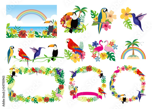 南国イメージイラスト Wall Mural Wallpaper Murals Ken 南国イメージイラスト Wall Mural Wallpaper Murals Ken