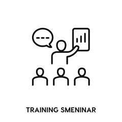 training seminar icon vector. training seminar sign symbol